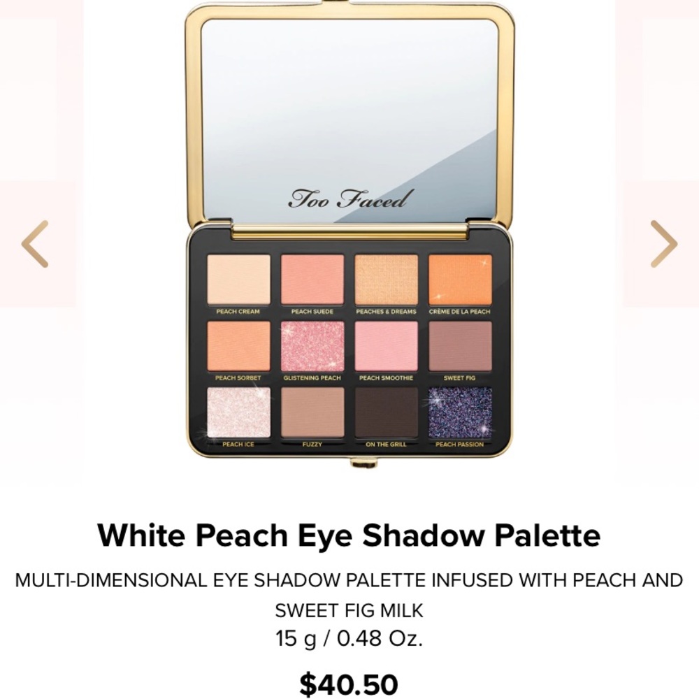 Too Faced White Peach Palette